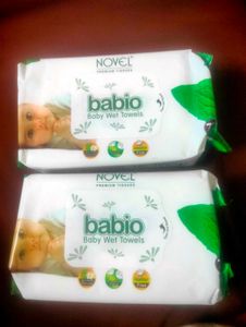 Pack of 2 Novel Baby wipes (144 pieces)