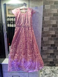 Pink Net Gown