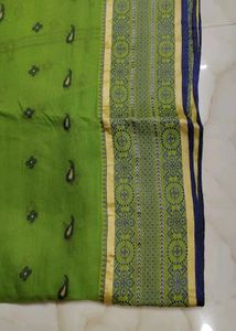 Green Printed Saree