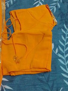 Elegant yellow Saree with blouse