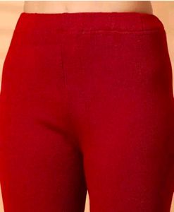 Red Women's Woolen Leggings