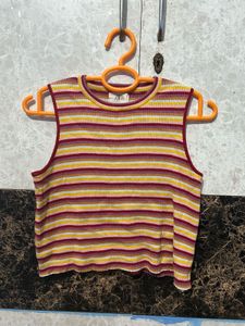 Zara Ribbed Striped Tank Top
