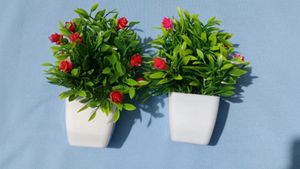 Mini Artificial Rose Potted Plants