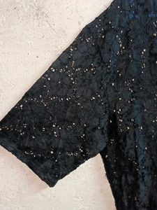 🇨🇳 Oversized See-through Fashion Lace Top Black