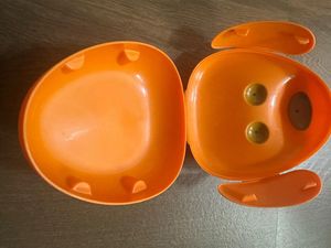 Ikea Smaska Lunch Box - Orange And Black