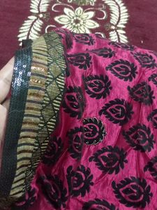 Party Wear English Wine Colour Saree