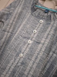 Striped Grey Kurta
