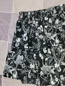 Floral Ruffle Mini Skirt