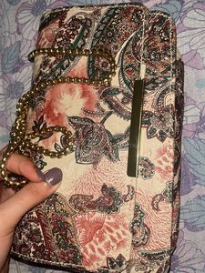 Flower Printed Sling Bag
