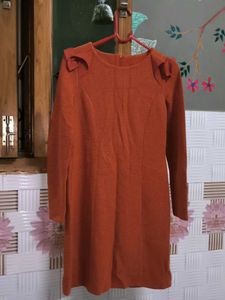 Orange Long Sleeve Dress