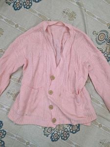 Pink Knit Cardigan
