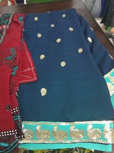 Elegant Embroidered  jimki Saree