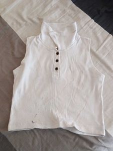 White Sleeveless Top