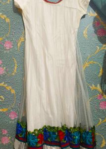 Pretty White Anarkali Suit 😍