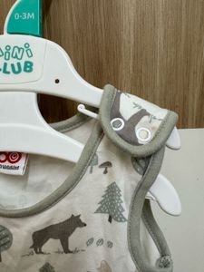 Cute Bear Print Sleeveless Romper