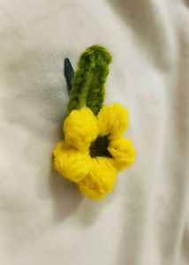 Crochet Sunflower Hairclip