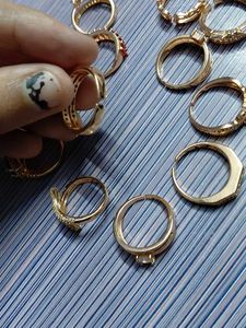 Assorted Gold and Rose Tone Ring Se