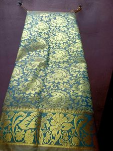 Kanjeevaram Semi Silk Saree Double colour shining