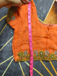 Beautiful Orange Colour Saree🧡