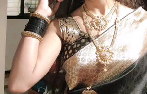 Black Saree With Blouse