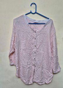 Pink Button-Down Tunic