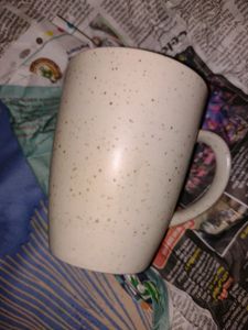 2 Newly Purchased Beige Colour Coffee Mugs