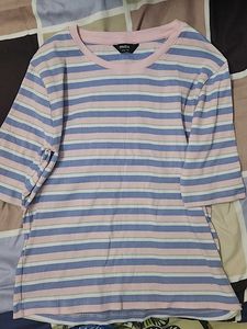 Max Fashion Striped Ribbed Top