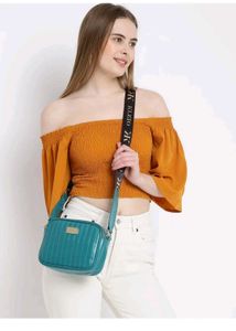 Stylish Teal Crossbody Sling Bag