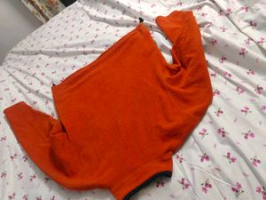 Orange Old Navy Fleece Pullover