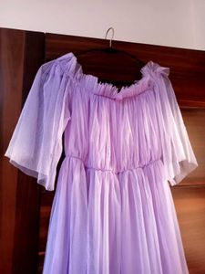 Purple Off-Shoulder Dress
