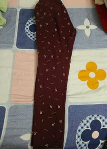 Combo Of Cute Character Wool Print Pants For Girls