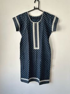 Ajrakh Handblock Indigo Dye Dress