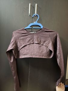 Crocodile Print Crop Top