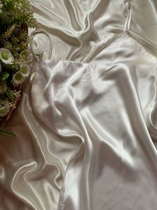 Satin White Slip Dress