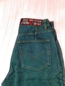 Vintage Green Jeans - Unique Style!
