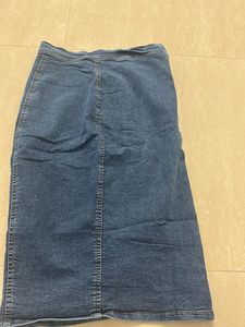 Denim Button-Down Skirt