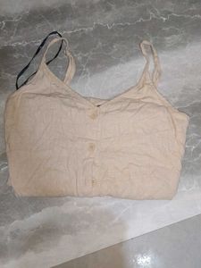 Casual Beige Tank Top