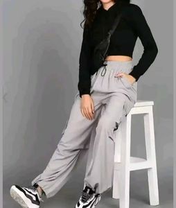 Grey Cargo Pants