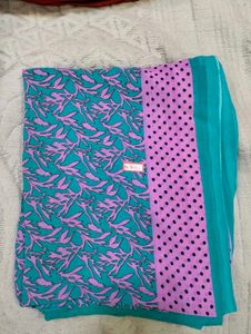 Blue Chiffon Saree