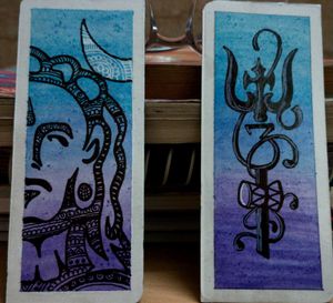 2 Handmade Shiva Bookmarks