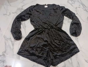Sparkly Black Playsuit size S