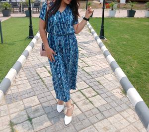 Striped Blue Jumpsuit