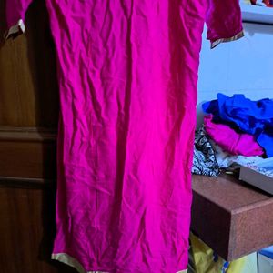 Pink Embroidered Kurta