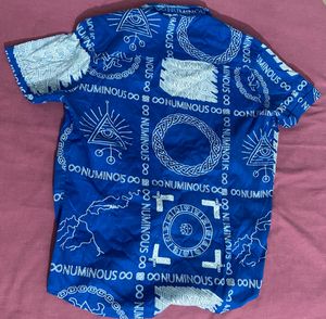 Men/women Blue Slim Fit Shirt