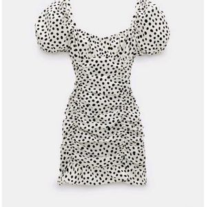 Polka Dot Puff Sleeve Dress