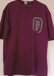 Men Brown T Shirt Oversided