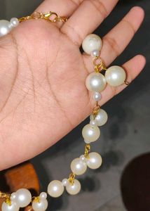Pearl &amp; Gold Delicate Necklace