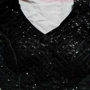 Black Sequins Blouse
