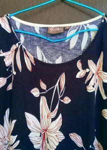 Black Top Floral Print