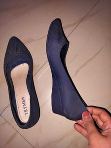Navy Blue Wedges Bellies For Women